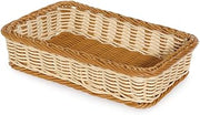 G.E.T. Enterprises Two Tone 17.5" x 11.5" Polypropylene Rectangular Basket, Break Resistant Dishwasher Safe Polypropylene Designer Polyweave Baskets Collection WB-1513-TT (Pack of 1)