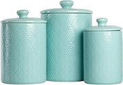 10 Strawberry Street CAN BLU Kitchen Canister Set, Set of 3, Marquis Blue