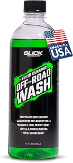 Slick Products Off-Road Wash & Cleaner Super Concentrate Soap - 16 oz | Dirt bike, ATV, UTV & truck cleaner; thick foaming soap; hybrid ceramic protection; foam cannon ready; cuts mud and grime