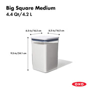 Good Grips 6 Piece(3 Containers & 3 Scoops) Large Canister Set with Scoops by OXO – 4.4 quarts, Plastic, White