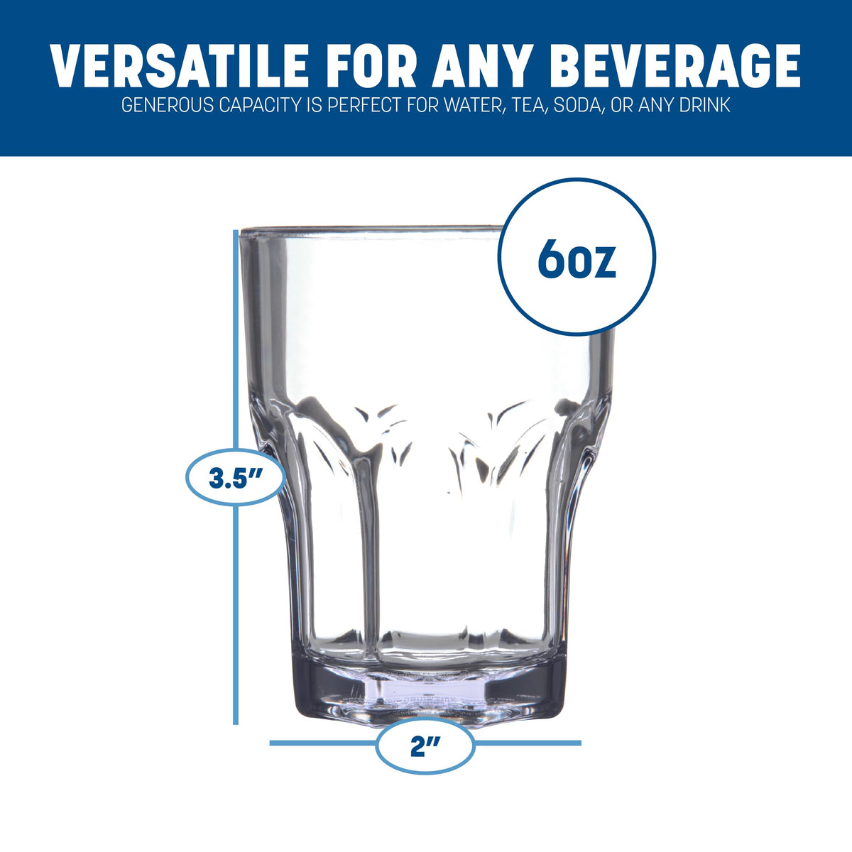 Carlisle FoodService Products 6 Ounces / 24 Pack / Clear Tumblers & Water Glasses