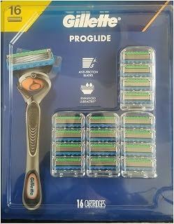 Gillette Proglide Anti Friction Enhanced Lubrastrip Cartridge Blades - 16 Count