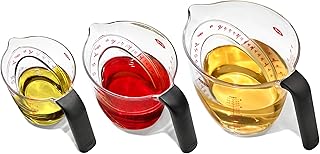 OXO Good Grips Angled Measuring Cups with Markings, Multi Size 3-Piece Set
