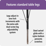 Berries Rectangle Activity Table - 30" X 72" by Jonti-Craft – 30" x 72", Wood, Freckled Gray/Gray/Gray, Model 6413JCA000