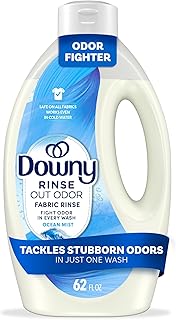 Downy Rinse Laundry Odor Remover, Ocean Mist Scent, 62 FL OZ, Fabric Softener and Laundry Odor Removal Rinse