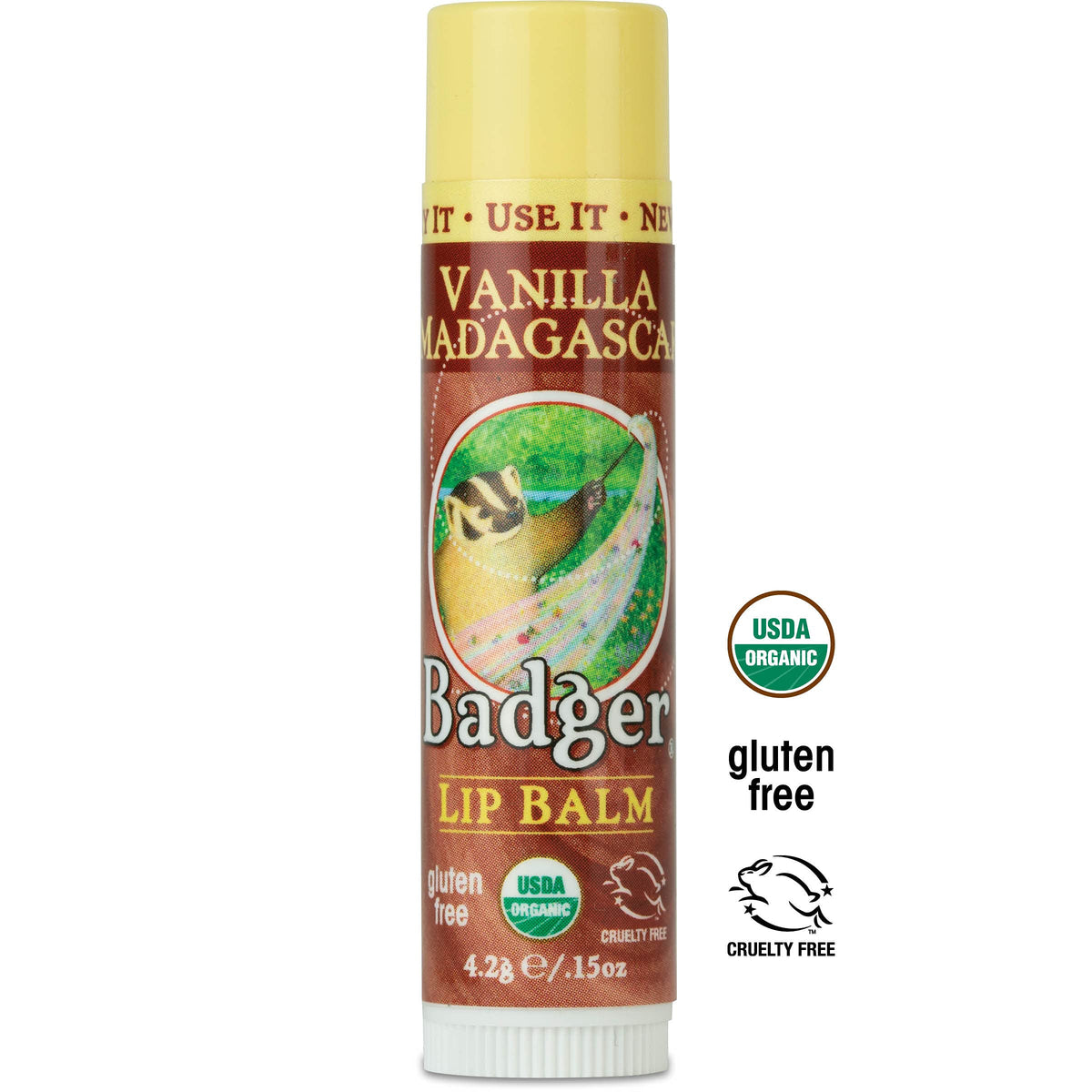 Lip Balm Vanilla, 0.15 Ounce by Badger – 0.15 Ounce, No Color, Model 634084225099