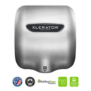 XLERATOR 7 amps; 208 volts / Standard Nozzle / Brushed Stainless Steel Bath