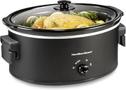 Hamilton Beach 6 Quart Slow Cooker With Space-Saving Folding Handles