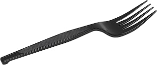 Dixie 6" Heavy-Weight Polypropylene Plastic Fork by GP PRO (Georgia-Pacific), Black, PFH51, (Case of 1,000)