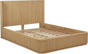 Best Master Furniture Quintet 84" Long Modern Fluted Platform California King Bed Frame - Light Oak