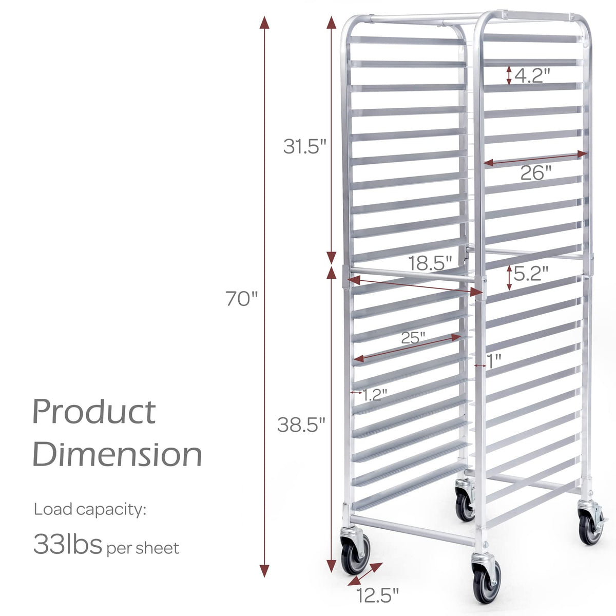 ReunionG 20 Tiers / Silver / 400.0 pounds Bakery Racks