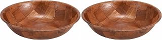 Winco WWB-20 Wooden Woven Salad Bowl, 20-Inch Brown (Pack of 2)
