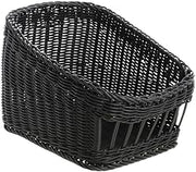 HUBERT Wicker Tapered Storage Basket Black - 11 3/4" L x 15 3/4" W x 6 3/4" to 10 5/8" H