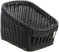 HUBERT Wicker Tapered Storage Basket Black - 11 3/4" L x 15 3/4" W x 6 3/4" to 10 5/8" H