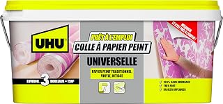 UHU Fix and Fertig Ready to Use Wallpaper Glue, White, 2.5kg Pot