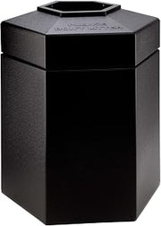 Commercial Zone Hexagon Trash Can - Black - 45 gal.