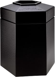 Commercial Zone Hexagon Trash Can - Black - 45 gal.
