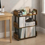 Furinno Turn-N-Tube Book Shelf, 3-Tier Bookshelf, Bookcases, Amber Pine