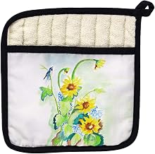 Betsy Drake PT1049 Sunflower & Bird Pot Holder