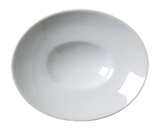 Signature Rimmed Oval Bowl (4 oz. in Well) by Vertex China – Porcelain, Porcelain White, Pack of 24, Model ARG-OB26