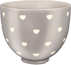 5Q Layered Hearts Bowl, for 5Q Tilt-Head Mixers, KSM2CB5CH | Durable Ceramic, Freezer-Microwave-Oven-Dishwasher-safe, Fits all 4.5 and 5 quart Tilt-Head KitchenAid Stand Mixers