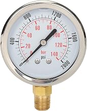 Dynamic 2-1/2" Dial, 2000 PSI, Fluid Glycerine Filled Pressure Gage Stem