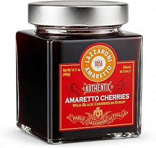 Lazzaroni Amaretto Italian Cocktail Cherries, 400g Jar