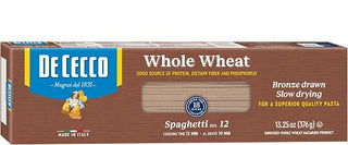 De Cecco Whole Wheat Pasta, Spaghetti, 13.25 Ounce (Pack of 12),VIP0012