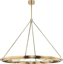 Hudson Valley 2745-AGB Transitional 12 Light Pendant from Chambers Collection in Brass Finish,