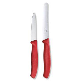 67831X6 Swiss Classic 2-Piece Knife Set - Red by Victorinox – 4.3", Polypropylen, Red, Model CB.6.7601.31