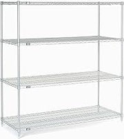 Global Industrial Chrome Wire Shelving, 60"W X 18"D x 54"H