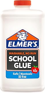 Elmer's Liquid School Glue, White, Washable, 32 Ounces - Great for Making Slime, Arts & Crafts, Back to School, #1 Teacher Brand