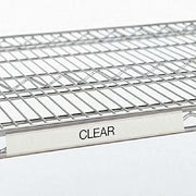 QUANTUM STORAGE SYSTEMS LH24C Label Holder for Wire Shelving Units, Chrome Finish, 24" Width x 2" Length x 1" Height, Clear