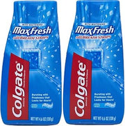 Colgate Max Fresh Liquid Toothpaste with Mini Breath Strips, Cool Mint, 4.6 oz (Packaging May Vary) (Pack of 2)