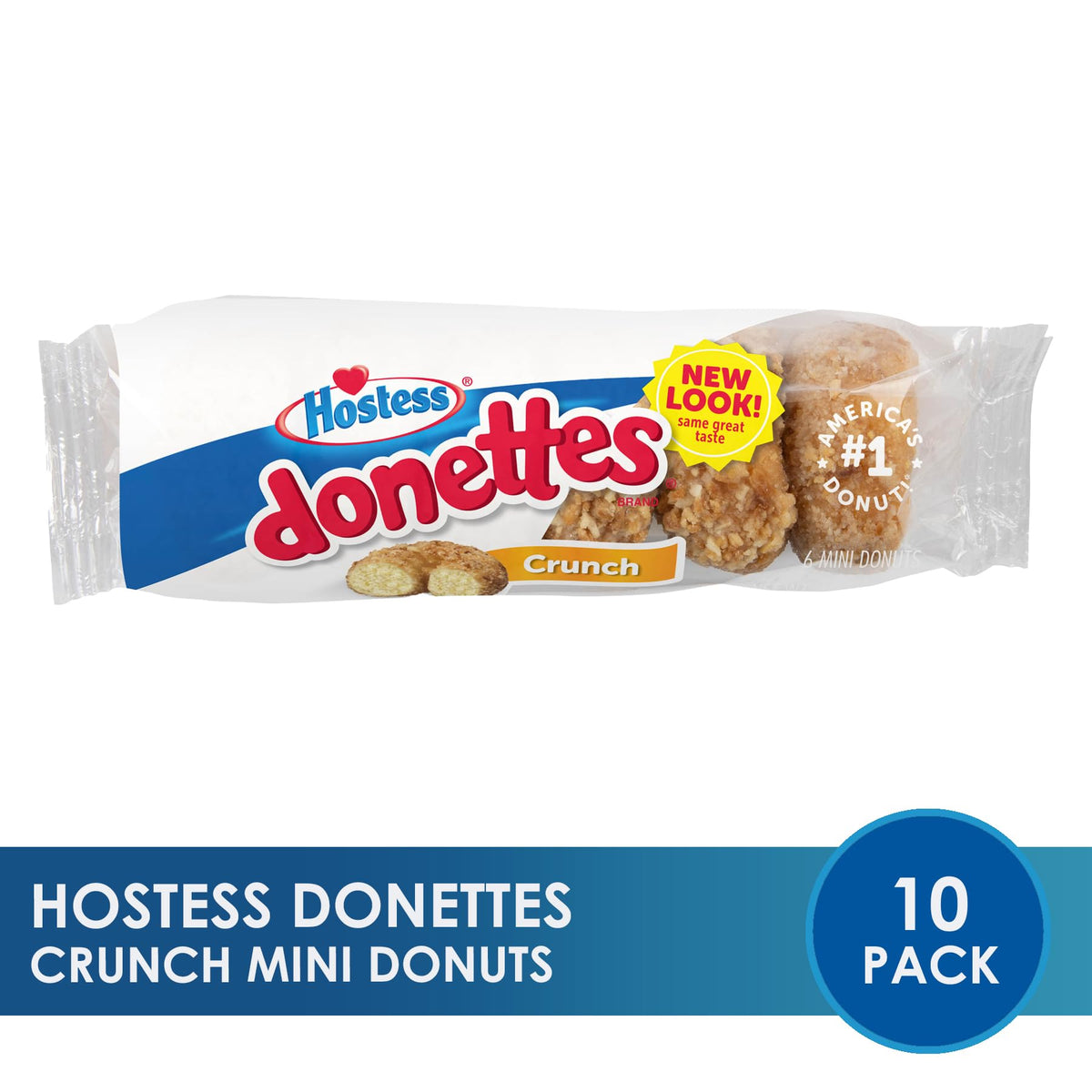Crunch Donettes by Hostess – 4 Ounce (Pack of 10), Pack of 10