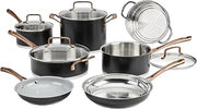 Cuisinart 11-Piece Matte Black Elegance Cookware Set, MBK89-11