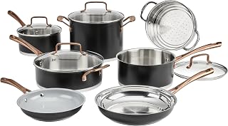 Cuisinart 11-Piece Matte Black Elegance Cookware Set, MBK89-11
