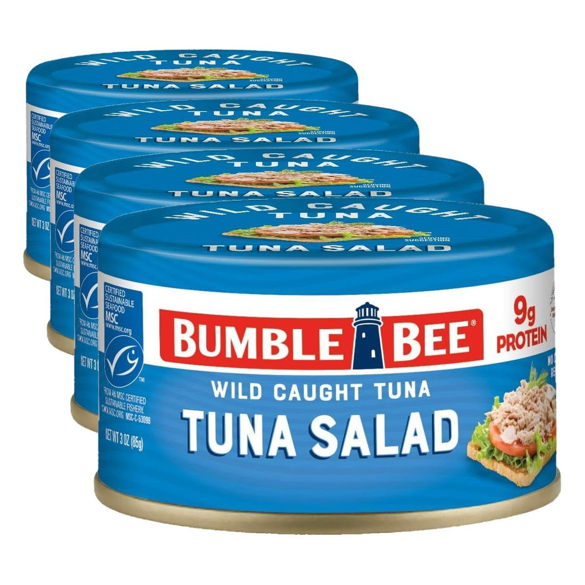 Snackers - Tuna Salad by Bumble Bee – 3 Ounce (Pack of 4), Pack of 4