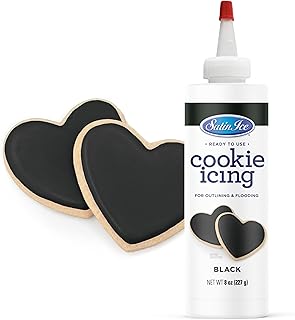 Satin Ice Black Cookie Icing - 8oz - Bottle