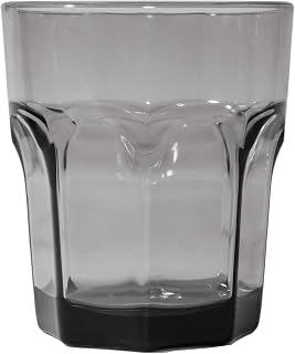 Carlisle FoodService Products Louis Clear Tumbler Short Glass for Restaurants, Catering, Kitchens, Plastic, 12.3 Ounces, Smoke