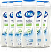 Dial Clean + Gentle Aloe Scent Body Wash, 16 Fl Oz, 6-Pack