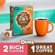 Duos Nutty + Caramel Keurig Single-Serve K-Cup Pods by The Original Donut Shop – 24 Count (Pack of 8), Model The Original Donut Shop Duos