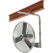 I-Beam Mount Fan by Global Industrial – 42"L x 33"W x 7"H, Steel, Black/Gray/Silver, Model 795752