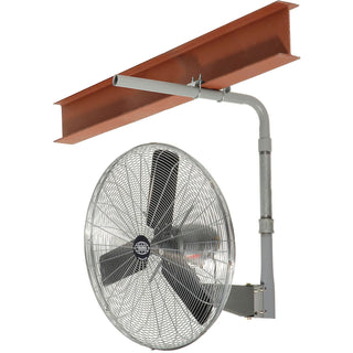 I-Beam Mount Fan by Global Industrial – 42"L x 33"W x 7"H, Steel, Black/Gray/Silver, Model 795752