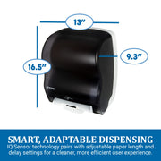 San Jamar Hybrid / Black / 16.5" x 13" x 9.25" Commercial Paper Hand Towel Dispensers