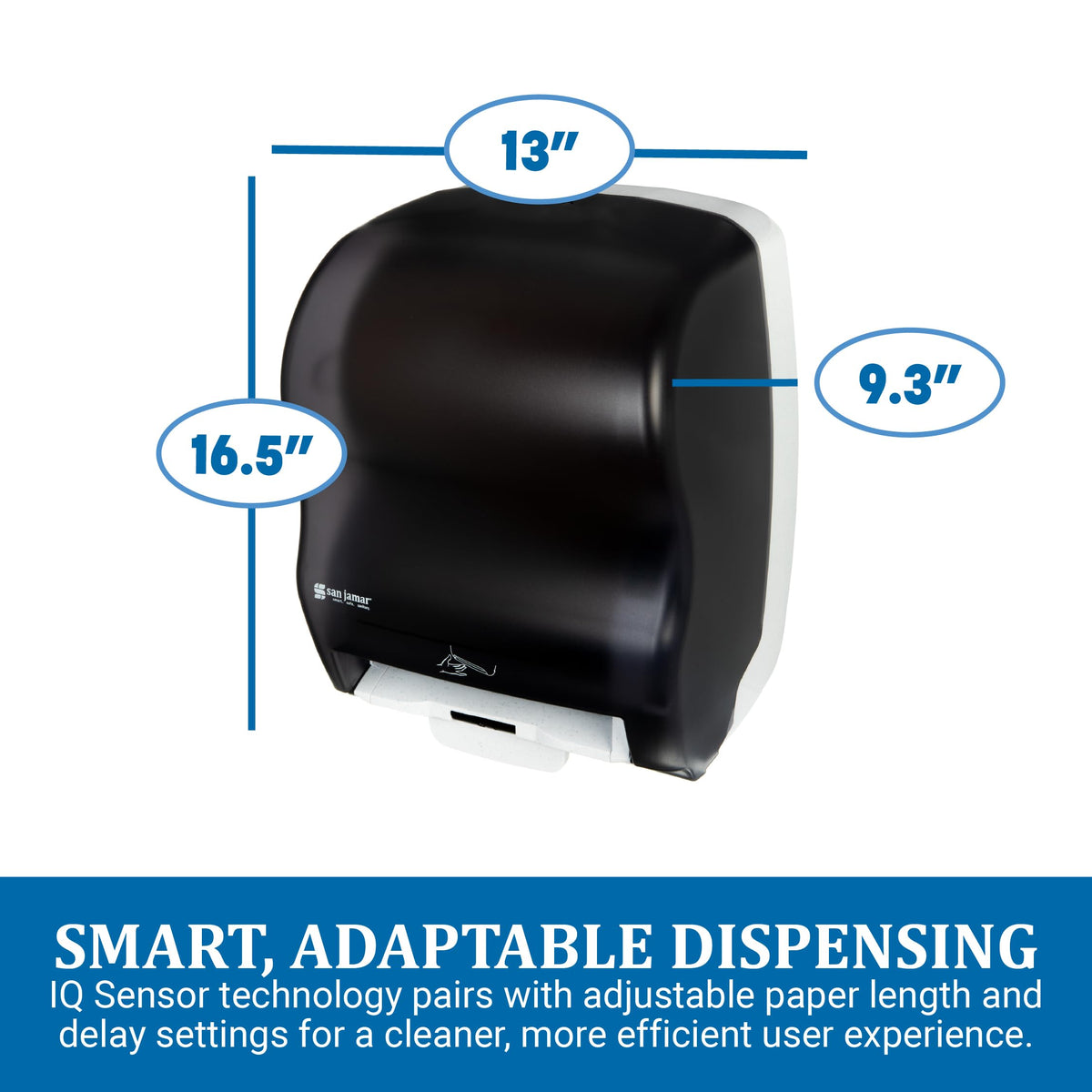 San Jamar Hybrid / Black / 16.5" x 13" x 9.25" Commercial Paper Hand Towel Dispensers