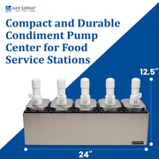 San Jamar 5 Pumps / Stainless / 1 Pump Dispensers