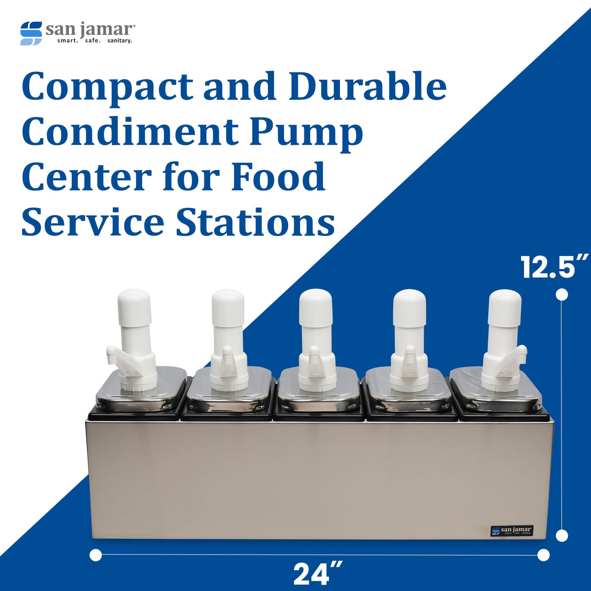 San Jamar 5 Pumps / Stainless / 1 Pump Dispensers