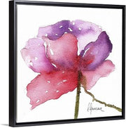 Paragon in Pink Black Floating Frame Canvas Art 32"x32"x1.75"