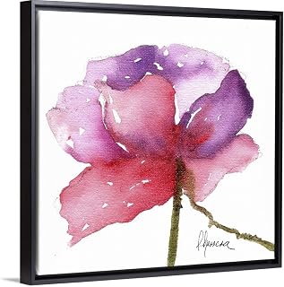 Paragon in Pink Black Floating Frame Canvas Art 32"x32"x1.75"